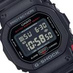 Casio G-Shock DW5600UHR-1DR Digital Day Date Dial Black Red Resin Band Watch New