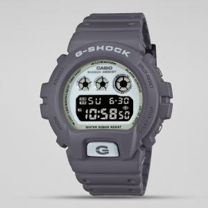 Casio G-Shock DW6900HD-8DR White Black LED Day Date Digital Dial Grey Resin Band Watch New