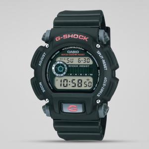 Casio G-Shock DW9052-1VDR Grey LED Day Date Digital Dial Black Resin Band Watch New