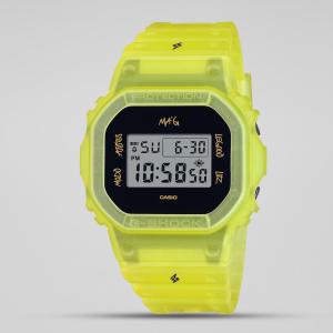 Casio G-Shock DWE5600JB-1A9DR Black Digital Day Date Dial Yellow Resin Band Watch New