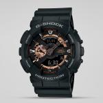 Casio G-SHOCK GA-110RG-1A Black Rose Gold LED Analog Digital Dial Resin Band Watch New