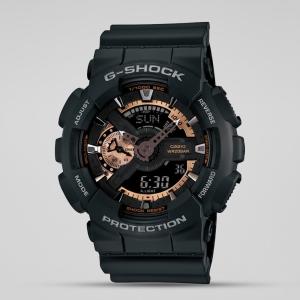 Casio G-SHOCK GA-110RG-1A Black Rose Gold LED Analog Digital Dial Resin Band Watch New