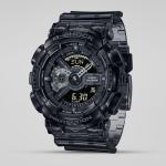Casio G-SHOCK GA-110SKE-8A Black LED Analog Digital Dial Gray Transparent Resin Band Watch New