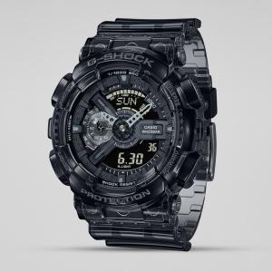 Casio G-SHOCK GA-110SKE-8A Black LED Analog Digital Dial Gray Transparent Resin Band Watch New