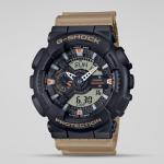Casio G-SHOCK GA110TU-1A5DR Black Day Date Analog Digital Dial Olive Green Resin Band Watch New