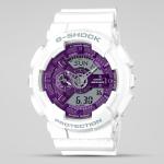 Casio G-SHOCK GA110WS-7ADR LED Day Date Analog Digital Blue Dial White Resin Band Watch New