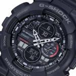 Casio G-SHOCK GA140-1A1DR Day Date LED Analog Digital Dial Black Resin Band Watch New