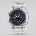 Casio G-SHOCK GA2100SKE-7ADR Day LED Analog Digital Dial Transparent Resin Band Watch New