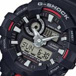 Casio G-SHOCK GA700-1ADR Black LED Analog Day Date Digital Dial Resin Band Watch New