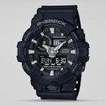 Casio G-SHOCK GA-700-1BDR Black LED Analog Day Date Digital Dial Resin Band Watch New
