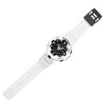 Casio G-SHOCK GA700-7A Black LED Analog Day Date Digital Dial White Resin Band Watch New