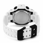 Casio G-SHOCK GA700-7A Black LED Analog Day Date Digital Dial White Resin Band Watch New