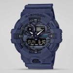 Casio G-SHOCK GA700CA-2ADR Black LED Analog Day Digital Camo Dial Blue Resin Band Watch New