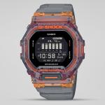 Casio G-SHOCK SQUAD GBD200SM-1A5DR Black Orange LED Day Date Digital Dial Grey Translucent Resin Band Watch New