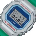 Casio G-Shock DW5600EU-8A3DR Blue Digital Day Date Dial Green Resin Band Watch New