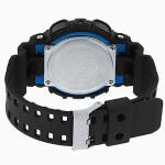 Casio G-Shock GA100-1A2DR Blue Black LED Day Date Display Black Analog Digital Dial Resin Band Watch New