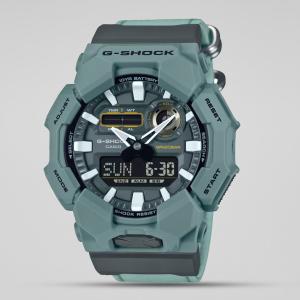 Casio G-Shock GA010CE-2ADR LED Day Date Display Analog Digital Dial Green Fabric Band Watch New