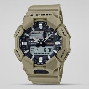 Casio G-Shock GA010-5ADR LED Day Date Display Analog Digital Dial Beige Resin Band Watch New