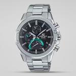 Casio G-Shock EQB1000D-1ADR Black Analog Date Window Dial Silver Stainless Steel Bracelet Watch New