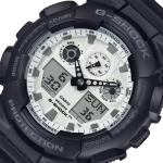 Casio G-Shock GA100WD-1ADR LED Day Date Display White Analog Digital Dial Black Resin Band Watch New