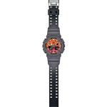 Casio G-Shock GA100FL-8ADR LED Day Date Display Orange Analog Digital Dial Grey Resin Band Watch New